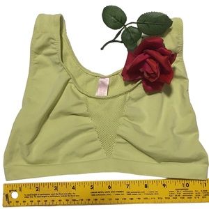 Vtg Victoria’s Secret Lime Green Racerback Halter or Sports Bra HTF Med